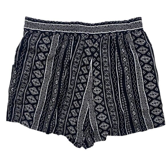 BeBop Shorts Juniors' XS Black White Pockets Comfort Soft Faux-Drawstring NEW - Picture 2 of 12